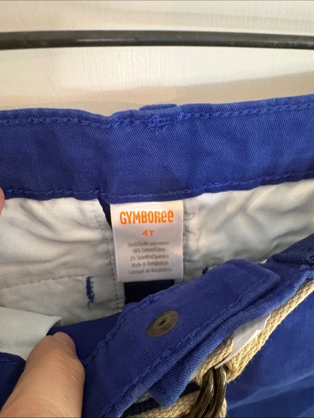 Gymboree blue Easter embroidered short sleeve shirt & matching pants Size 4T